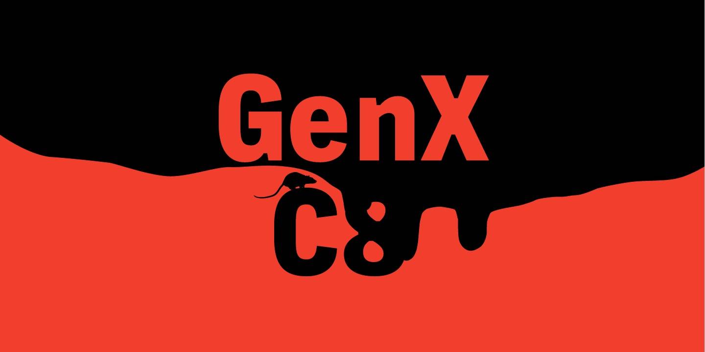 GenX C8 logo with imagery of oozing chemicals and a rat.